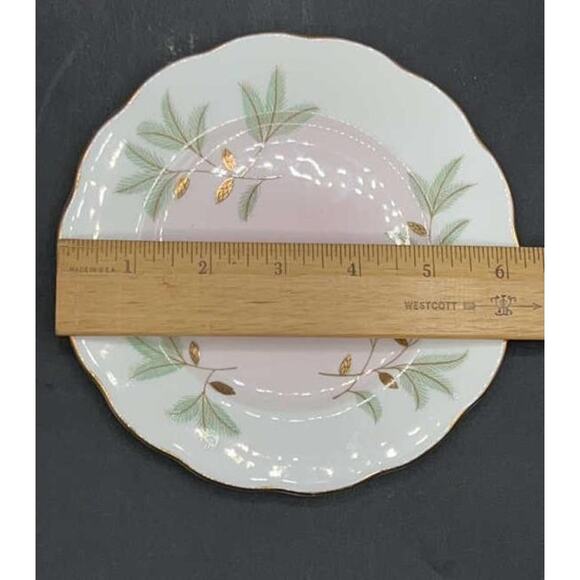 Royal Albert Braemar Bone China 6.25" Dessert Plates Set of 6 Pink Gold Fluted - Picture 8 of 13